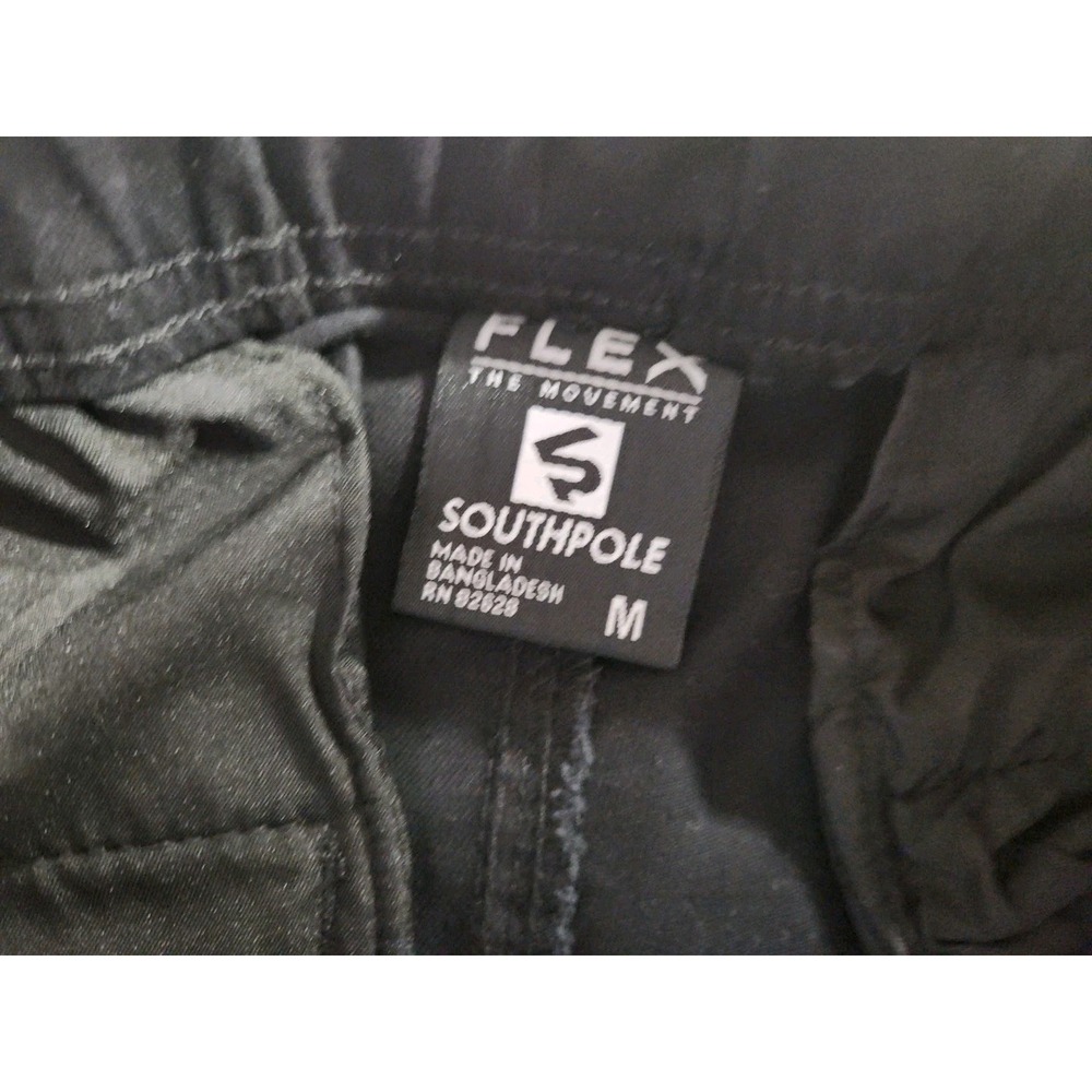 Southpole Joggers Mens Medium Flex The Movement Pull On Tapered Pants Black - Picture 5 of 6